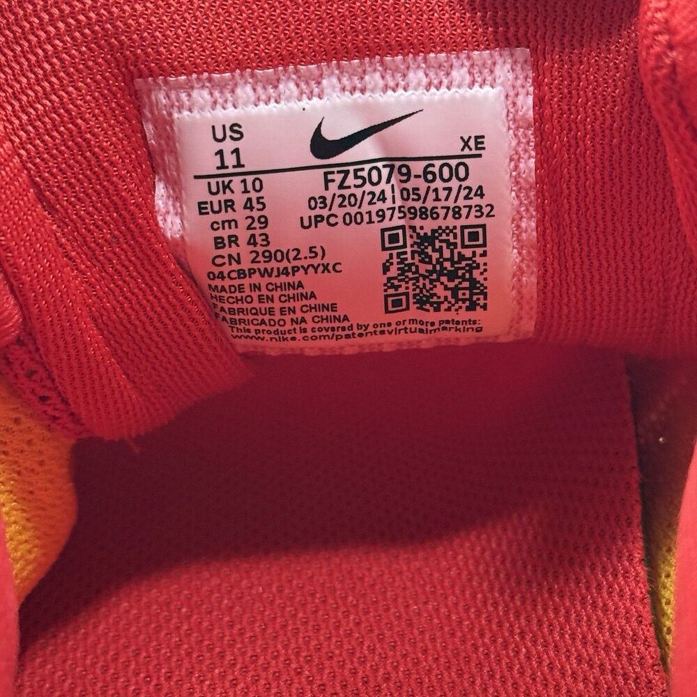Mens 11-Nike Zoom Pegasus 41 Kansas City Chiefs Athletic Shoes FZ5079-600 nby - Picture 8 of 9